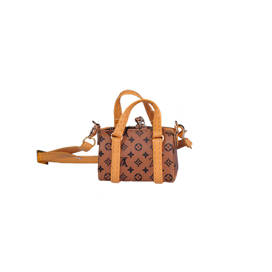 LV Inspired Mini Travel Bag For Labubu Brown