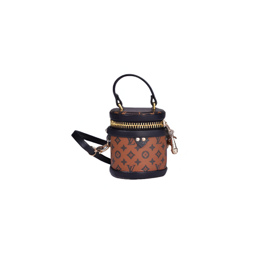 LV Inspired Miniature Canister Bag For Labubu Brown