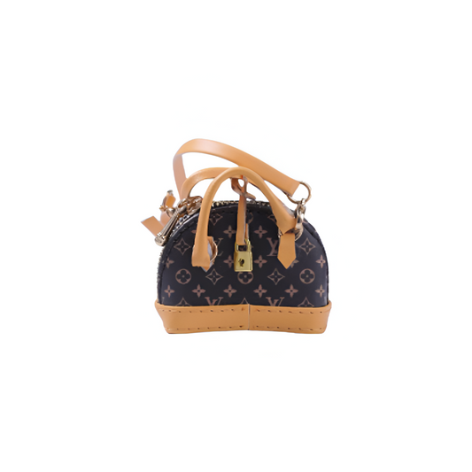 LV Inspired Miniature Dome Handbag Alma BB Edition For Labubu Black