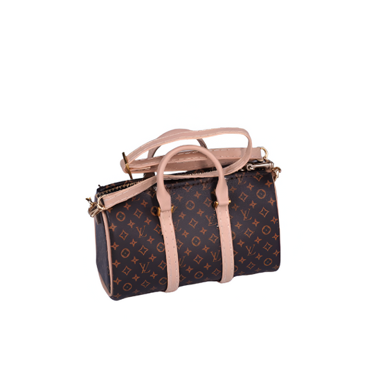 LV Inspired Miniature Speedy Handbag For Labubu Black